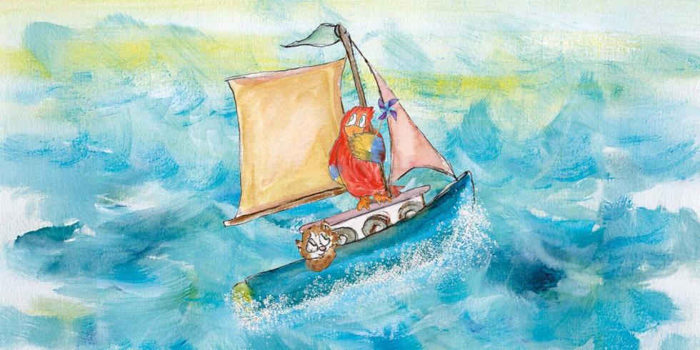 Tulle og Skralle på havet
