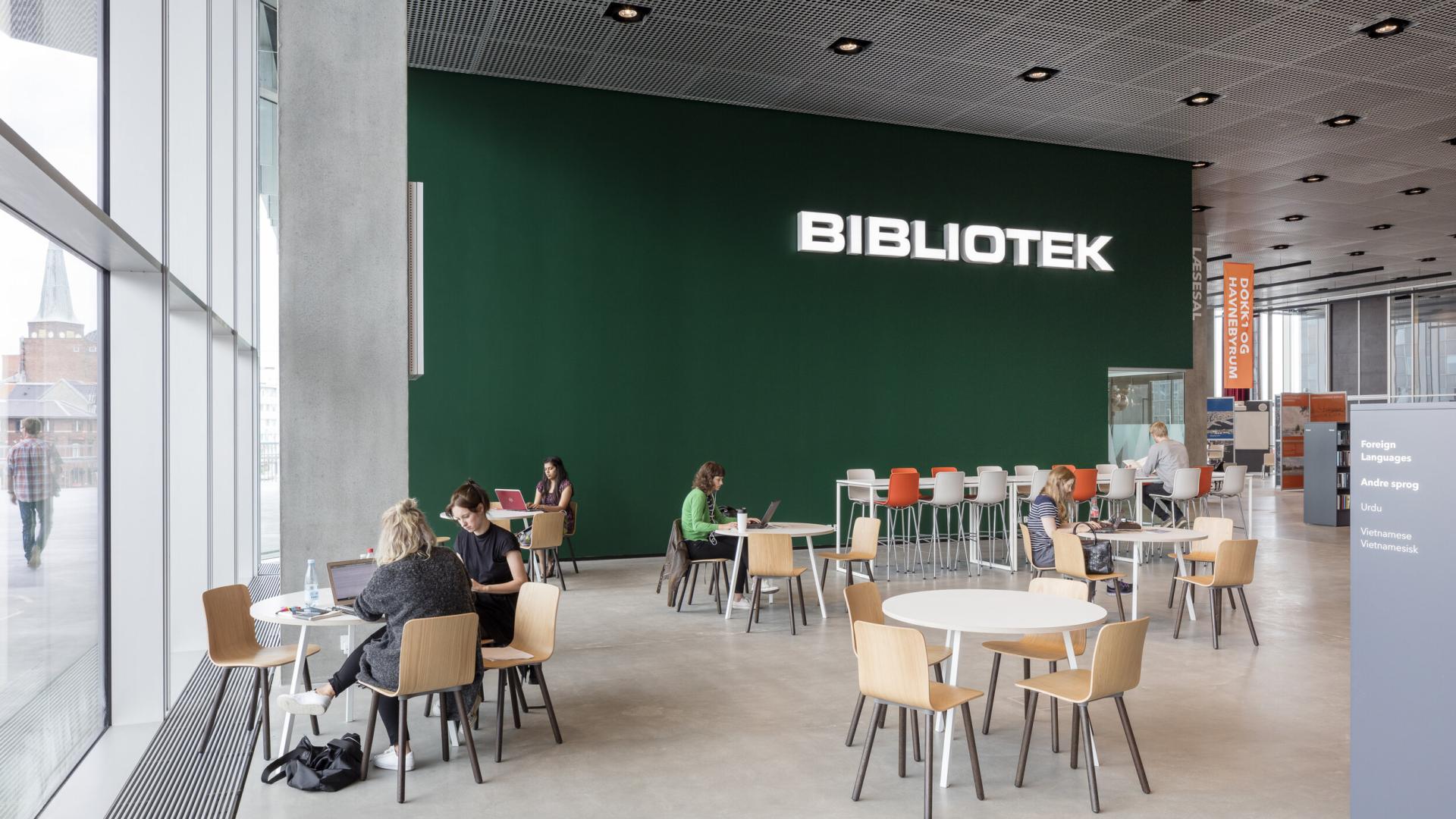 Biblioteket - Den Grønne Væg, læseområde
